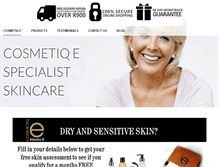 Tablet Screenshot of cosmetiqeantiaging.com